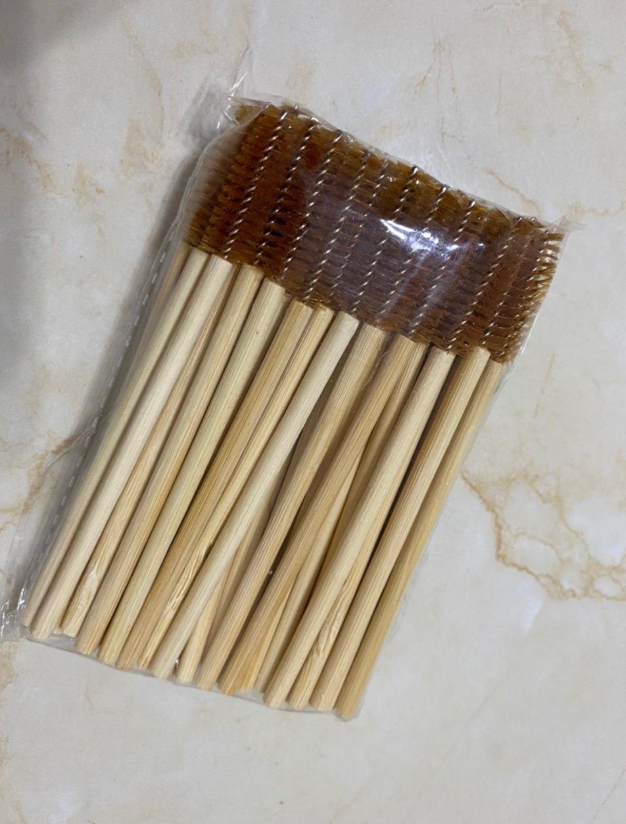 Brown Wooden Lash Brushes (50 pcs)